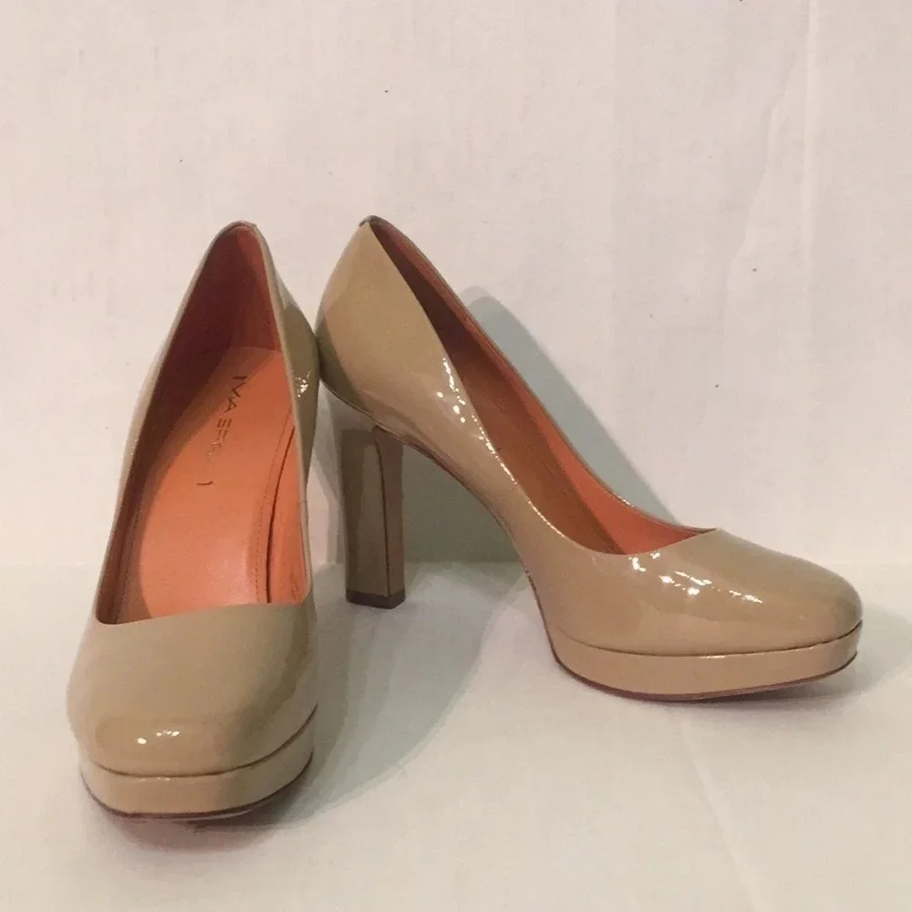 Via Spiga Platform Leather Pumps Size 8